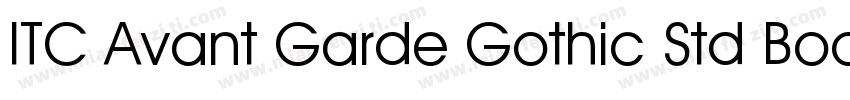 ITC Avant Garde Gothic Std Book字体转换